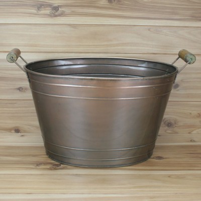 1214- Tub Oval Large Copper Plain